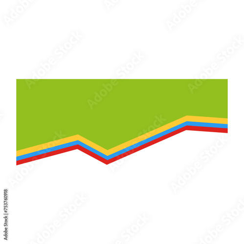 Colorful template divider shape