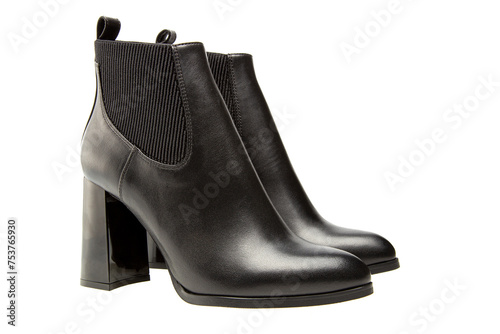 black female boots isolated