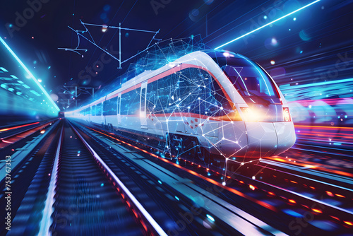high-speed train driving in network data