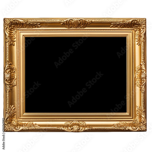 Texture from picture frame created isolated on transparent background