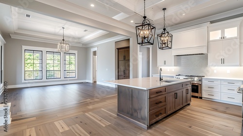 kitchen in newly constructed luxury home