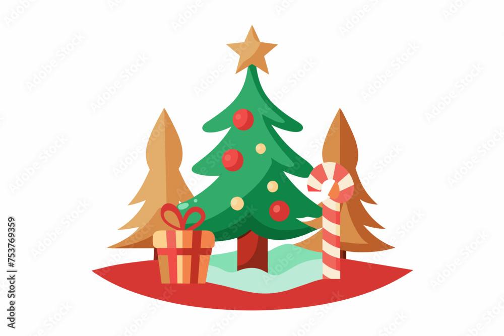 christmas vector on white background christmas vector on white background