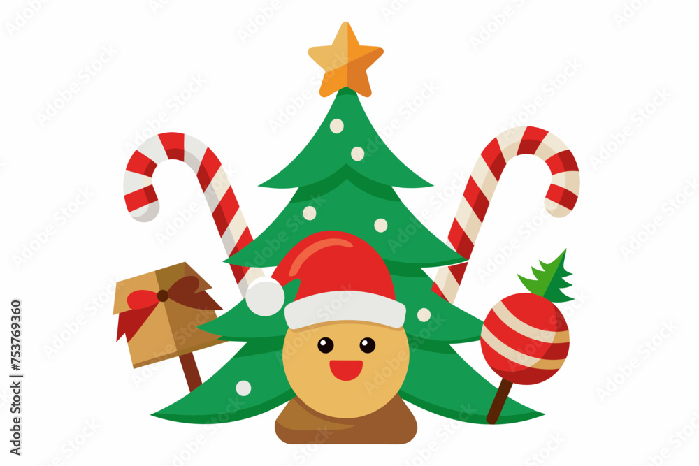 Fototapeta premium christmas vector on white background