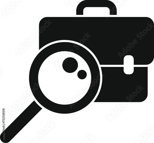 Search staff candidate icon simple vector. Expert quality. Locate commerce