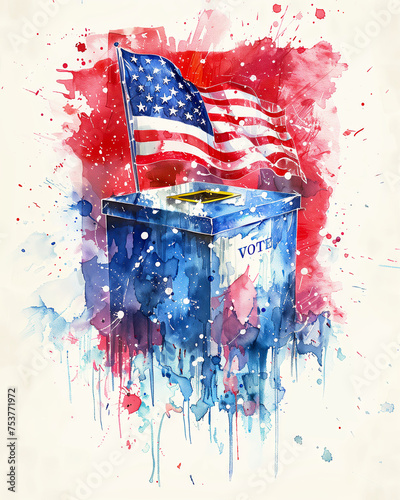 US election ballot voting box photo