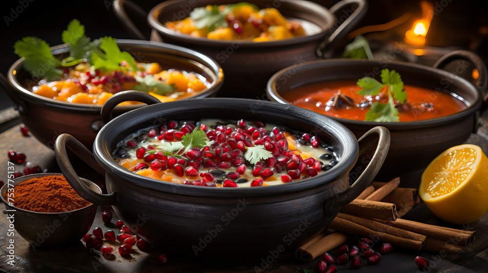 A traditional indian pulao bowl with vegetables and spices A traditional indian pulao bowl with vegetables and spices