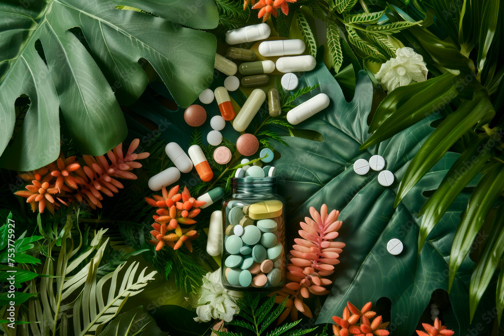Fototapeta premium Medicinas entre plantas