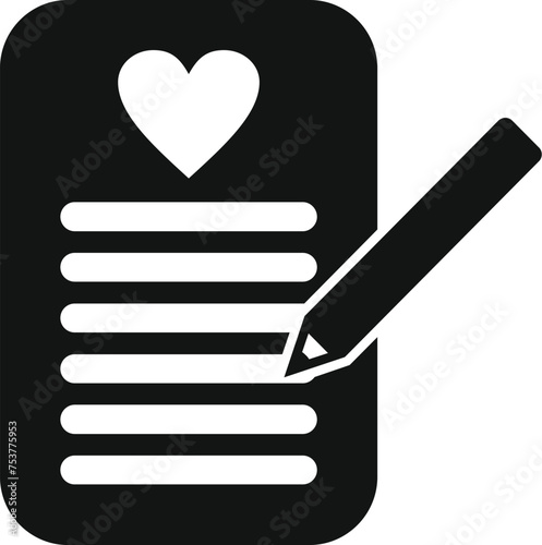 Donate help support icon simple vector. Paper document love. Social sponsor financial