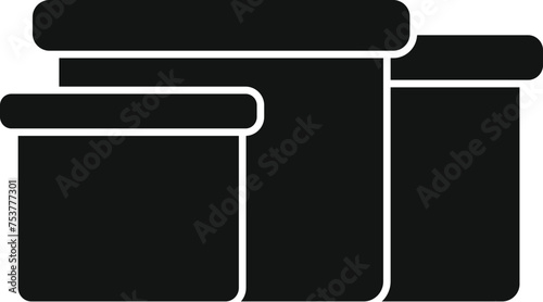 Fundraising boxes icon simple vector. People help care. Nature social resource