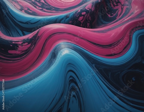 Abstract pink and blue marble pattern background with fluid lines and swirls.