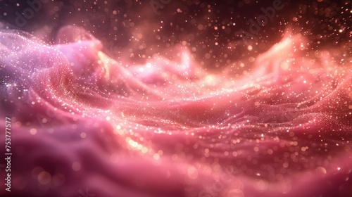 a computer generated image of a pink and purple swirl with stars in the background and a blurry image of a pink and purple swirl with stars in the middle. photo