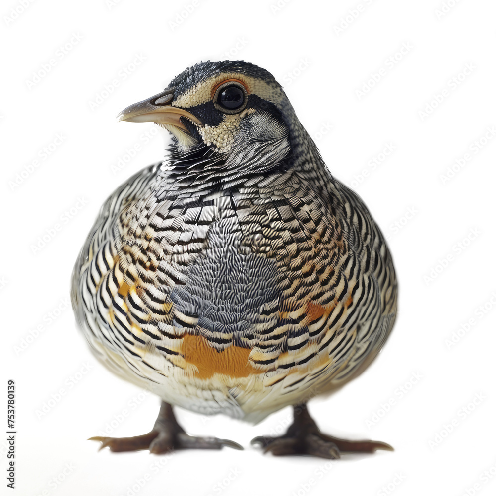 Fototapeta premium Quail white background, Isolated Transparent Background Images, PNG