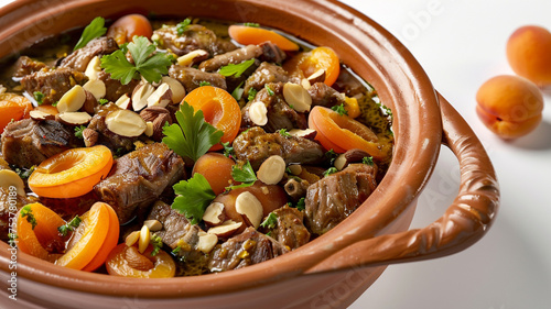 A sumptuous tagine, with tender lamb, apricots photo