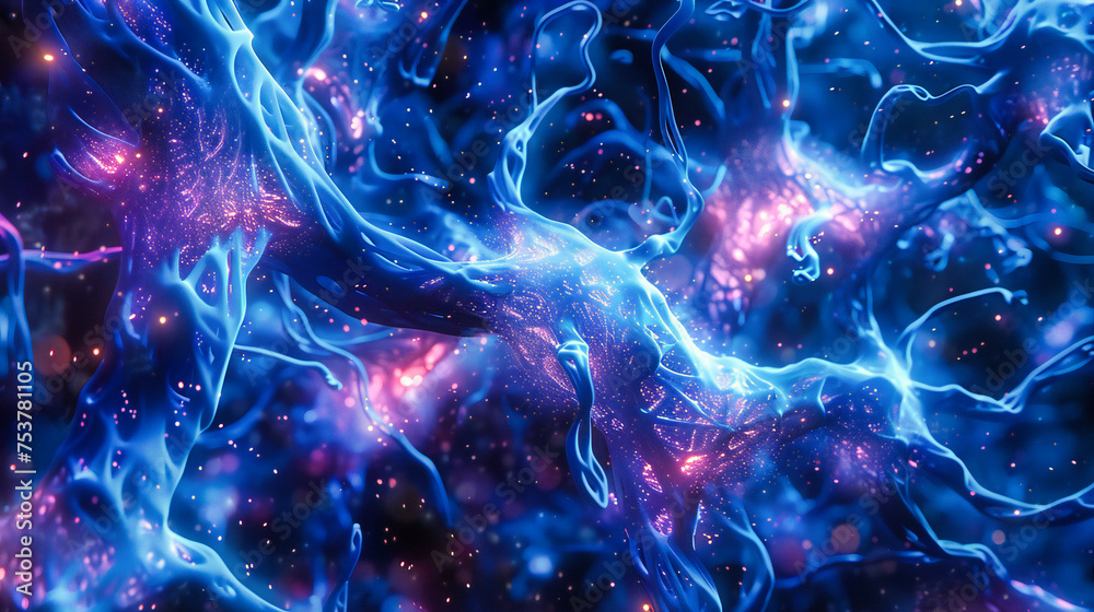 Cosmic Nebula and Abstract Space, Fantasy Astronomy and Universe, Colorful Energy Background Cosmic Nebula and Abstract Space, Fantasy Astronomy and Universe, Colorful Energy Background