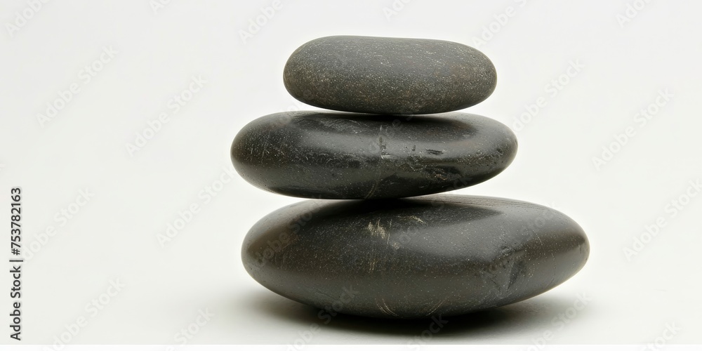 Three large rocks stacked on top of each other Three large rocks stacked on top of each other