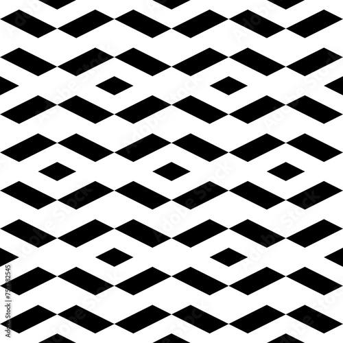 Seamless pattern. Geometric backdrop. Ethnic wallpaper. Rhombuses, parallelograms ornament. Simple shapes background. Folk motif. Digital paper, textile print, web design, abstract. Vector artwork.