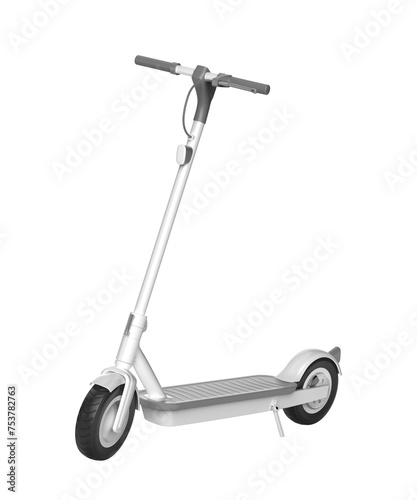 Canvas Print White electric scooter on transparent background
