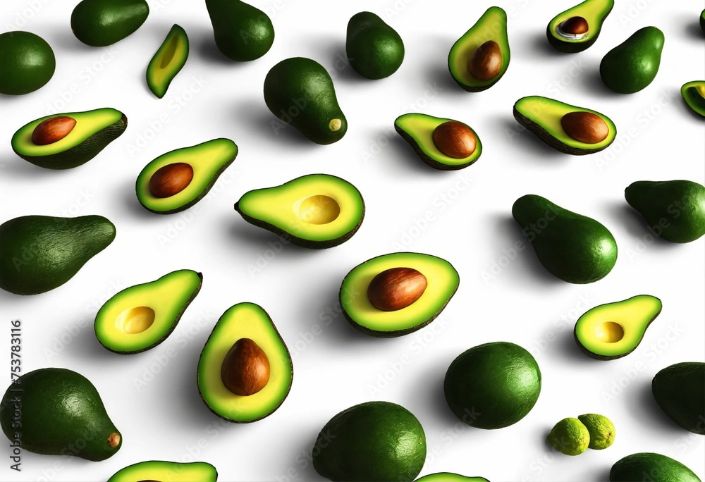 Many fresh organic avocado on white background, avocado background. Vegetarian food concept.
Many fresh organic avocado on white background, avocado background. Vegetarian food concept.