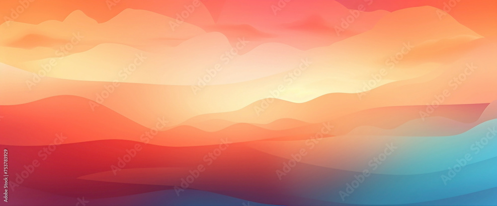 Sunrise gradient background illuminating the sky with vibrant hues, inspiring graphic designs with its radiant colors.