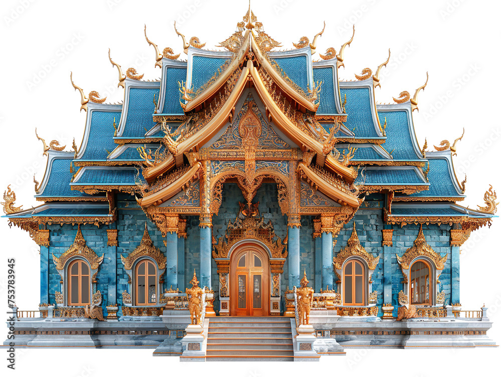 Obraz premium Beautiful Temple isolated on white background
