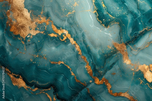 Sumptuous blue-green marble with gold veins, elegant for luxury design