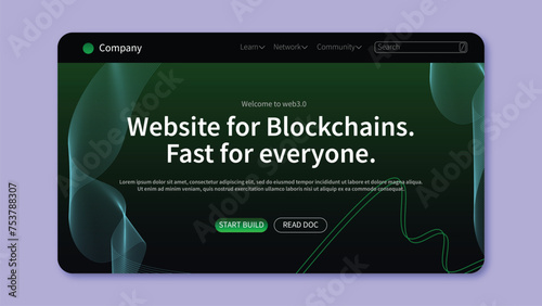 web3 blockchain  Landing Page Template Idea