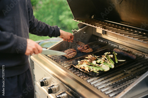 male Grilling Barbecue film photo photo