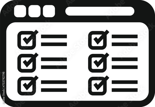 Online web registration icon simple vector. Form number device. Digital step data