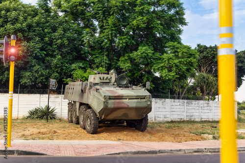 Fotografi military vehicle, coup in an african country, 8×8 Light Armored Tactical Vehicle