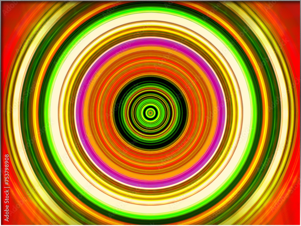 Abstract, Multiple Coloured Circles, 3d, within a Border Abstract, Multiple Coloured Circles, 3d, within a Border