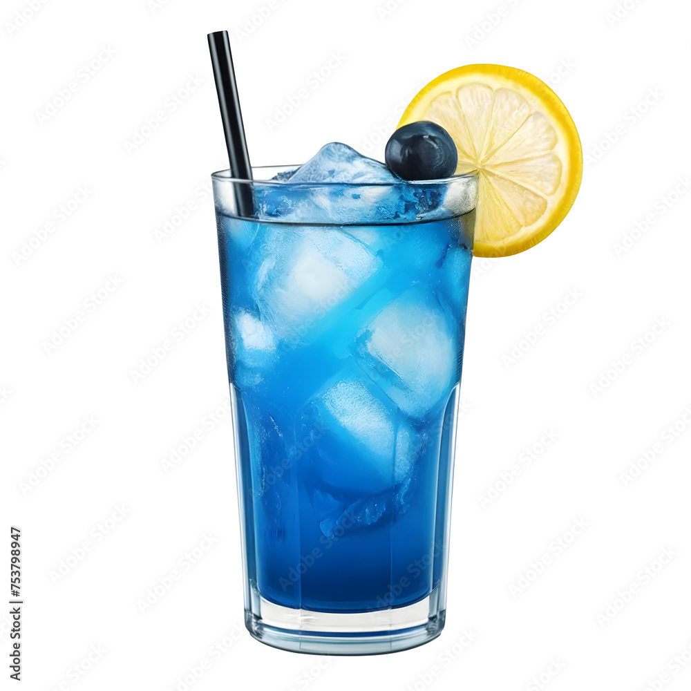 An Isolated Blue Long Island Iced Tea Cocktail Drink, Transparent Background, PNG An Isolated Blue Long Island Iced Tea Cocktail Drink, Transparent Background, PNG