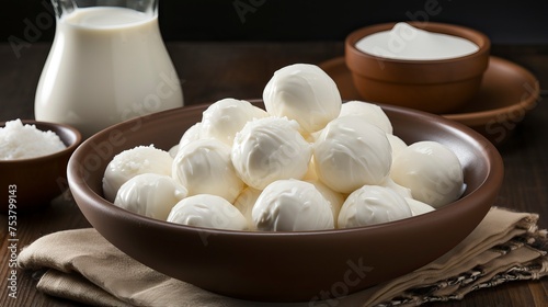 Close up on appetizing tangyuan bowl. Food Illustration