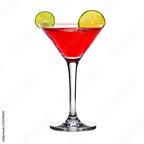 An Isolated Cosmopolitan Cocktail Drink, Transparent Background, PNG