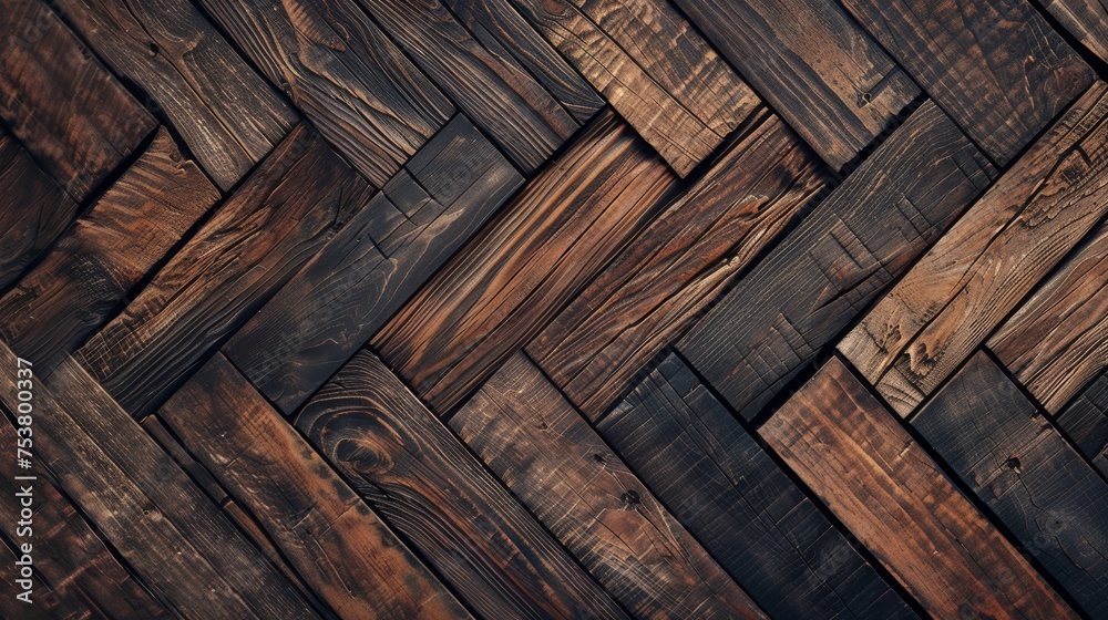 Close-up of brown wood grain for a rustic background - obrazy, fototapety, plakaty 