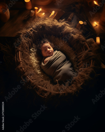 Moses baby in basket