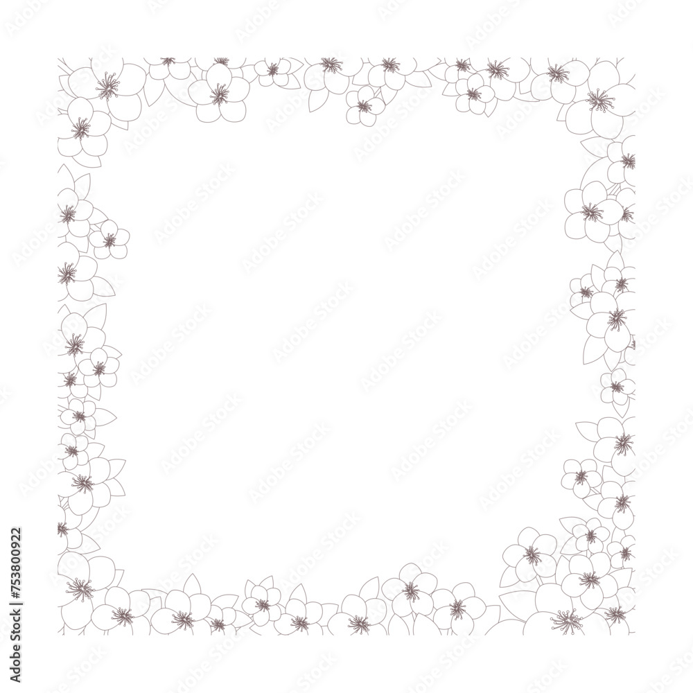 Vector frame of cherry blossoms.
Vector frame of cherry blossoms.