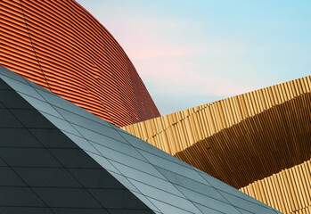 Composition of modern buildings as beautiful  abstract architecture