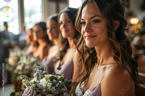 Bridal Party Moment: portrait of bridesmaids.