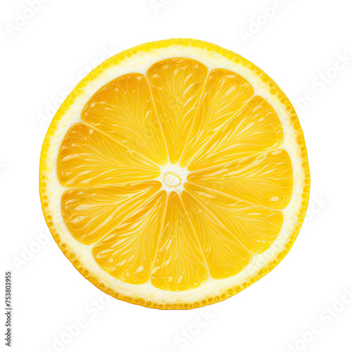 Lemon Slices Isolated on a ...