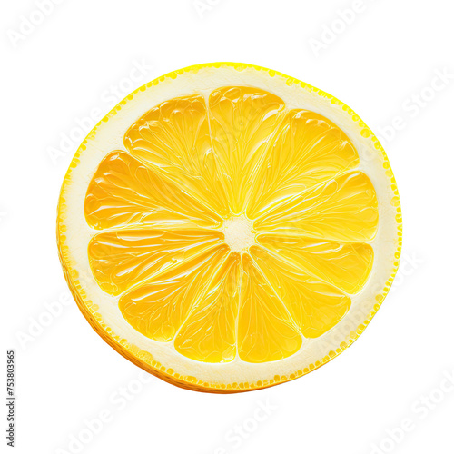 Lemon Slices Isolated on a ...