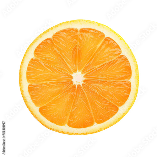 Orange Slices Isolated on a...