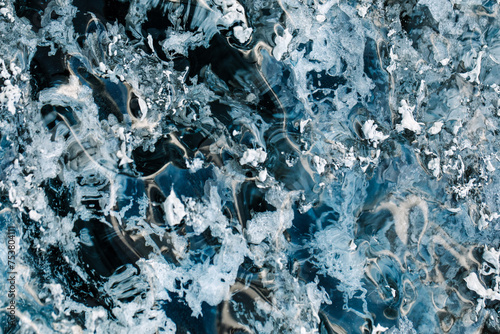 abstract close up of glacier ice photo