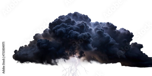 Realistic atmospheric rain clouds, lightning dark cloud, black clouds, steam carbon clouds, rainstorm clouds.
