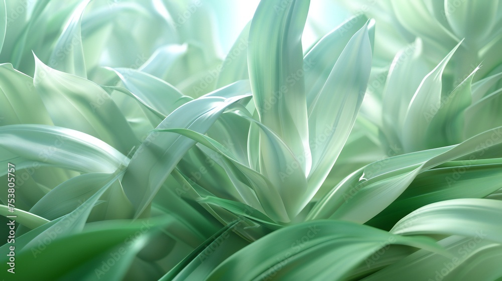 Obraz premium Renewed Vitality: Yucca's fresh foliage symbolizes renewed vitality, a testament to the resilience of life.