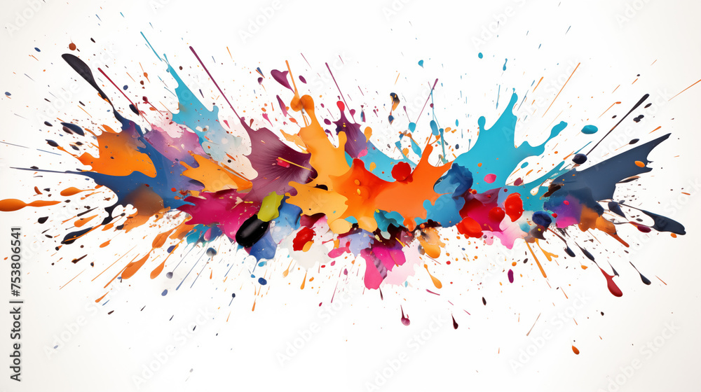Explosive Color Frenzy: The Wild Unleashing of Creativity in Abstract Splatter Art