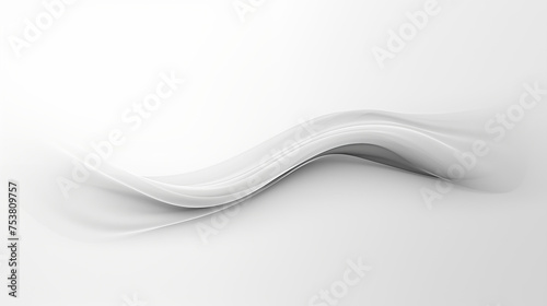 Serene Abstract Waves in Monochrome White on Gradient Background © Watermelon Jungle