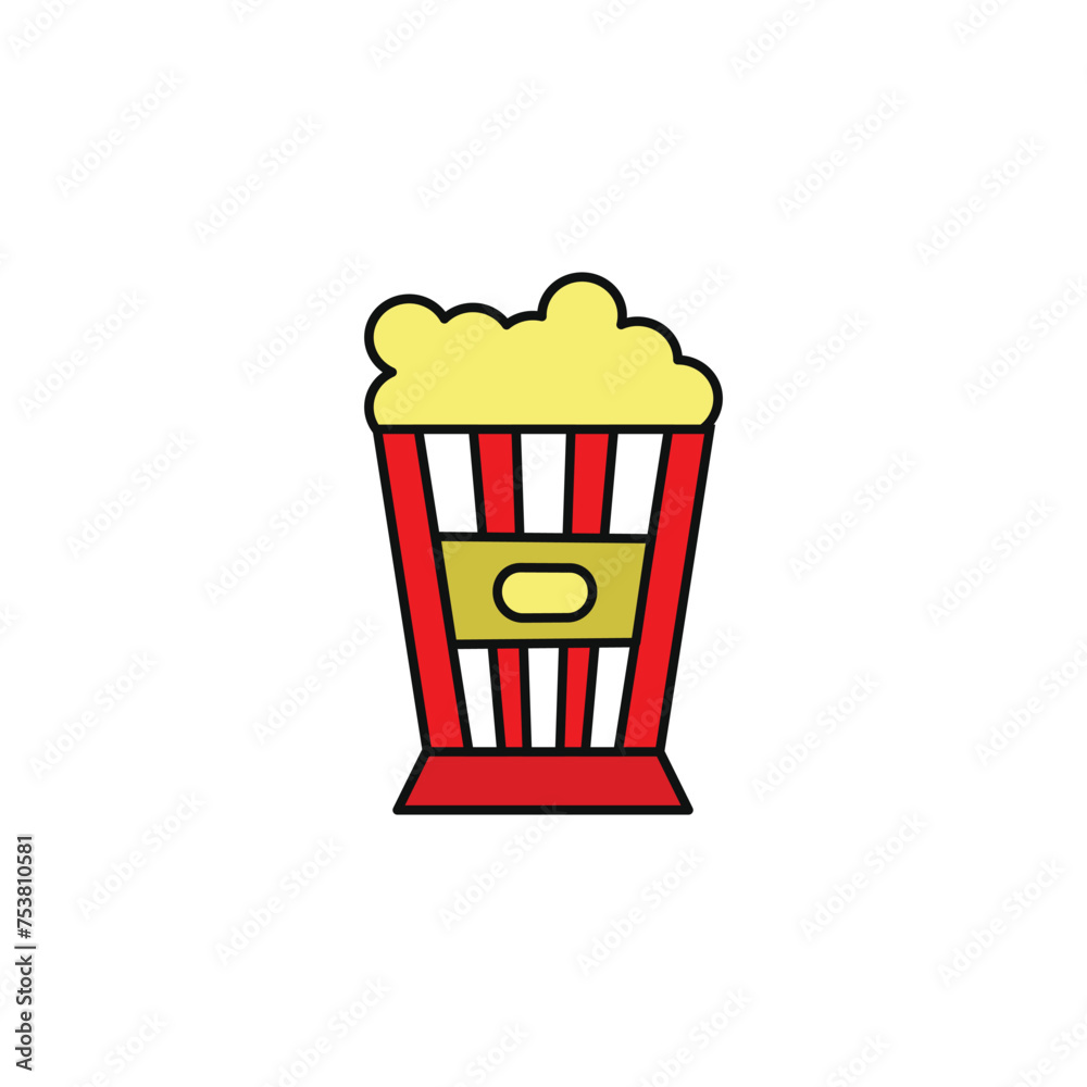 popcorn vector type icon