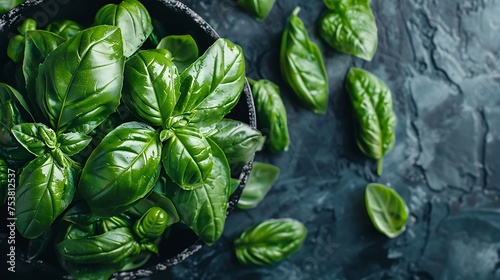 a fresh basil leaves, known for their anti-inflammatory properties