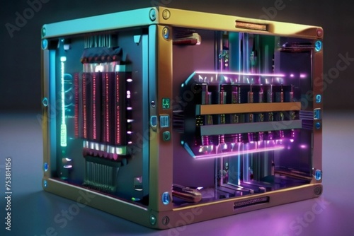 quantum computer system concept 