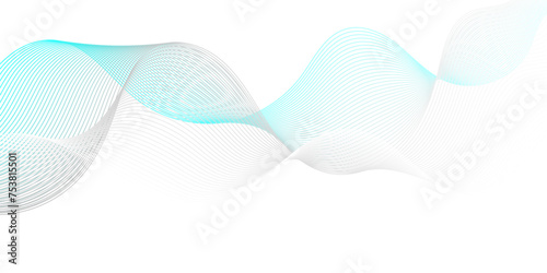 Abstract blue blend digital wave lines and technology background. Minimal carve wavy white and blue flowing wave lines and glowing moving lines. Futuristic technology and sound wave lines background.